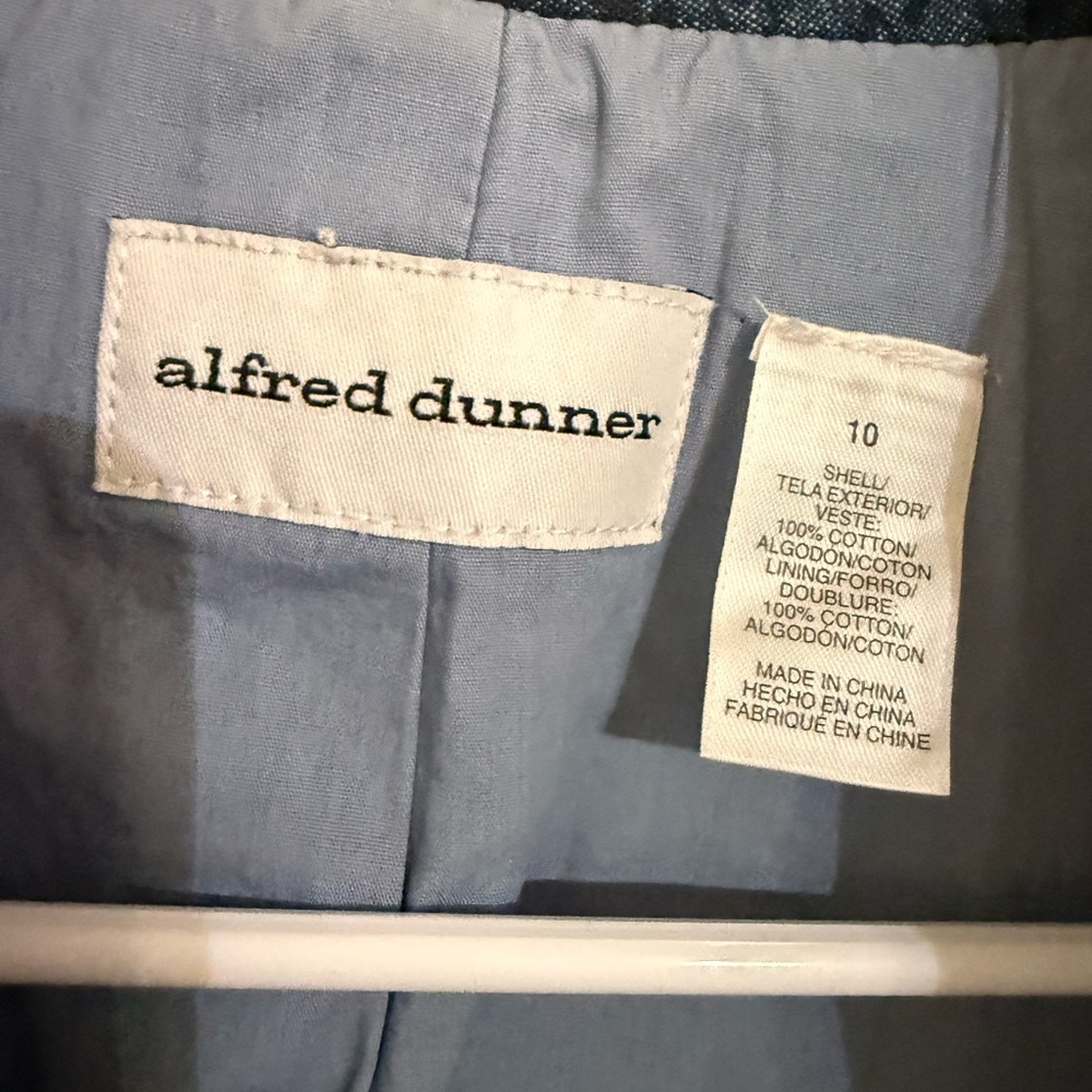 Alfred Dunner Blue Patchwork Embroidered Jacket W… - image 7